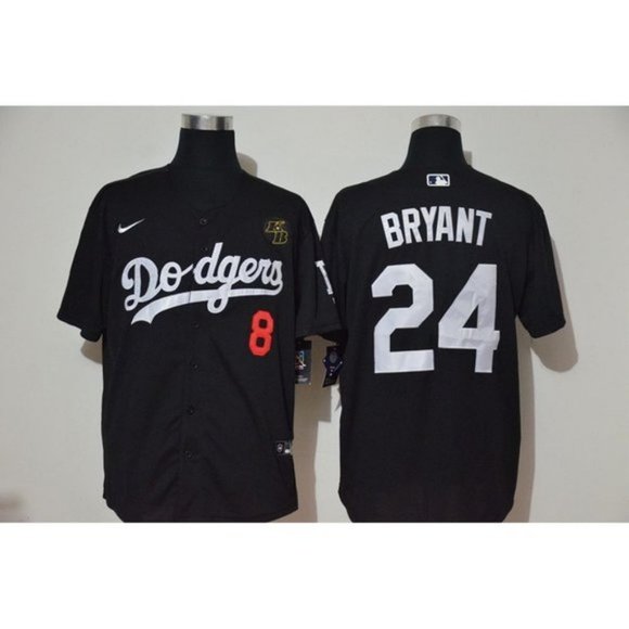 Custom Men Los Angeles Dodgers 24 and #8 Bryant Black Nike Game MLB Jerseys->san diego padres->MLB Jersey